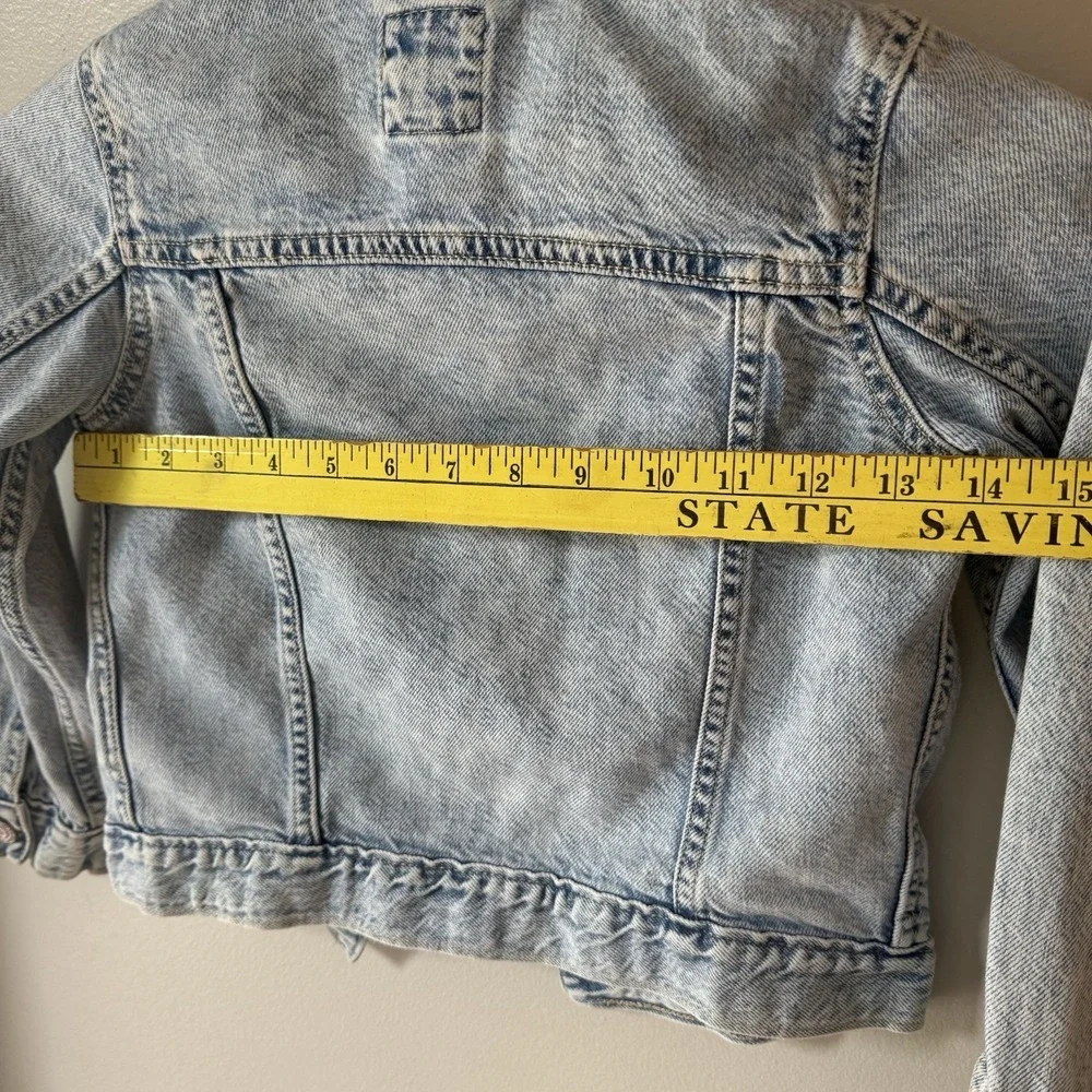 GAP Kids Denim Jacket Small Light Wash Button Front Pockets Classic 90s Y2K SOFT
